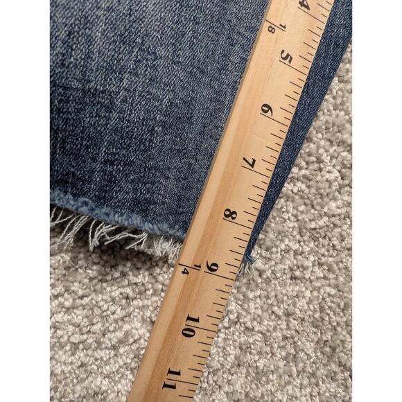 AMERICAN EAGLE Jean Shorts Men 26 Blue Distressed Cut Off Bermuda Jorts Airflex - Picture 7 of 7